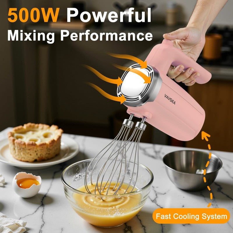 Electric Hand Mixer with 32 Attachments, Includes 2 Whisk, 2 Dough Hooks, 2 Beat2