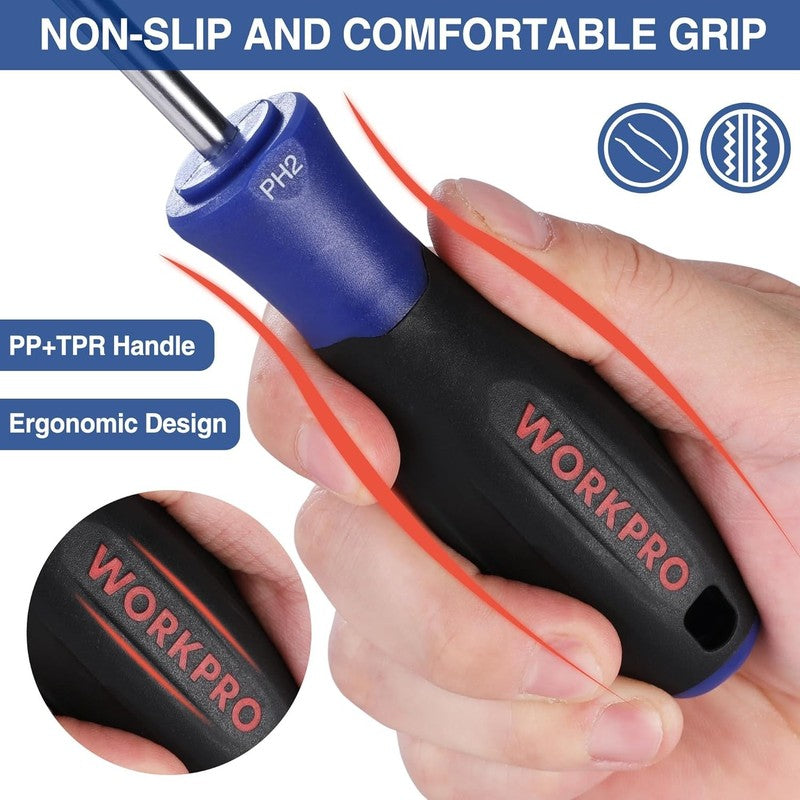 Magnetic 10 Piece Screwdriver Set with Pouch & Non Slip Grip for DIY Projects6
