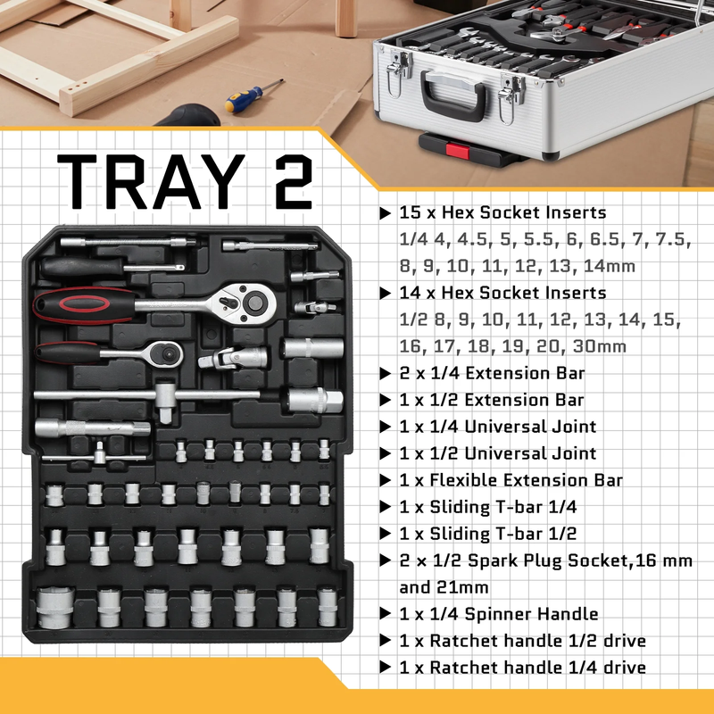 799 Pcs Tool Set, Household Repair Hand Tool Kit, Mechanics Tool Kit6