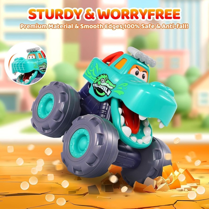 Car Toys for 1 Year Old Boy Gifts, Pull Back Monster Truck Toy Cars for Toddlers6