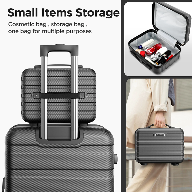 11Pc Hardside Luggage Set TSA Lock Spinner Wheels Carry On Checked Black7