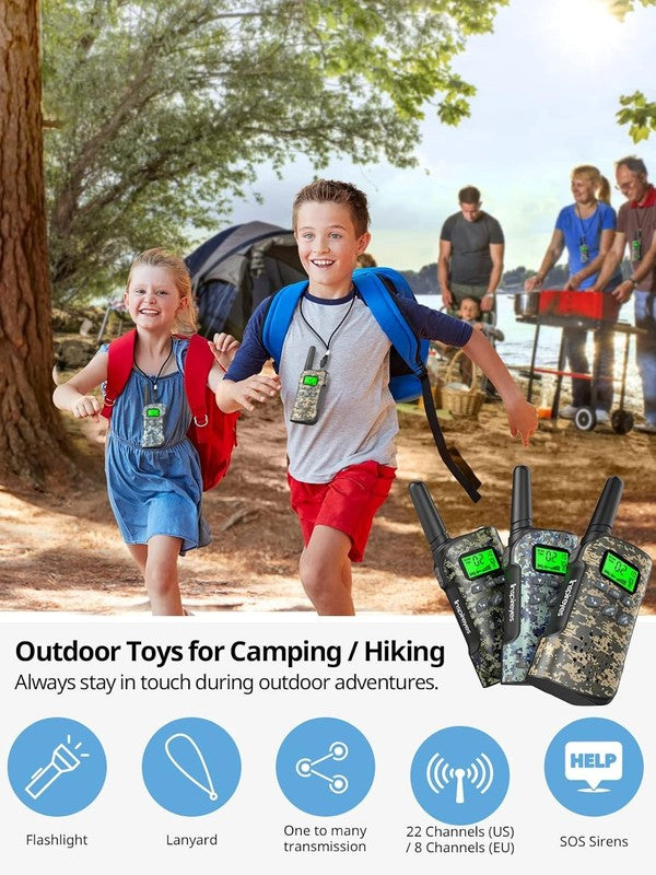 Kids Walkie Talkies 3 Pack Rechargeable Toy Radios Long Range 3 12 Gift3