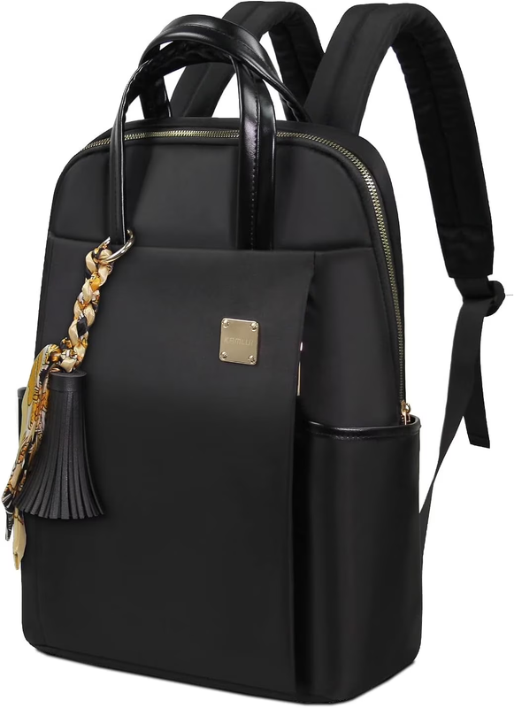 Womens Waterproof Laptop Backpack 14–16 Inch Polyester Black0