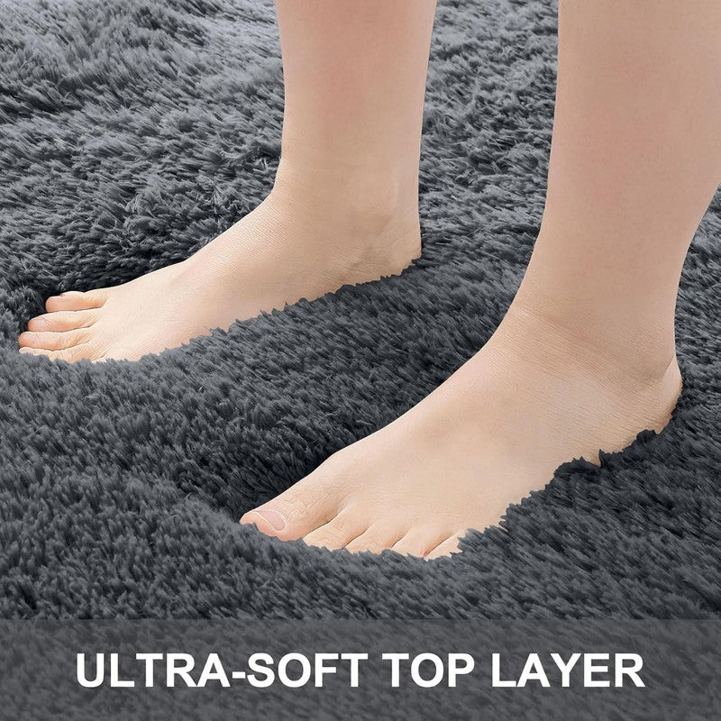 Area Rugs for Living Room Bedroom, Machine Washable 4X5.9 Ft Soft Fluffy Shaggy 3