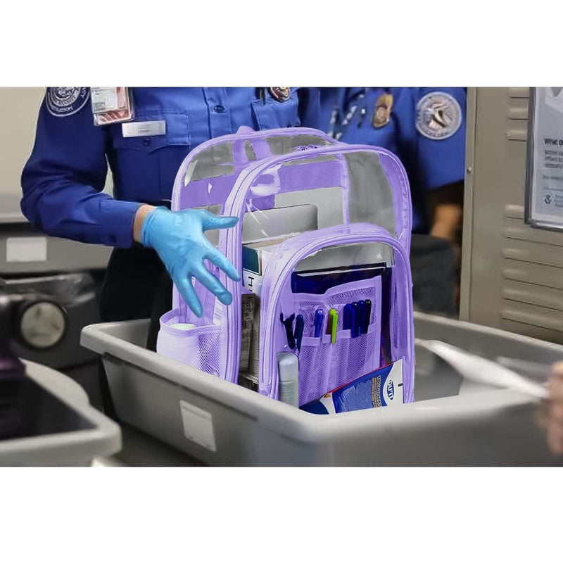 Waterproof Clear Backpack Heavy Duty PVC Transparent Large Capacity Backpack wit5