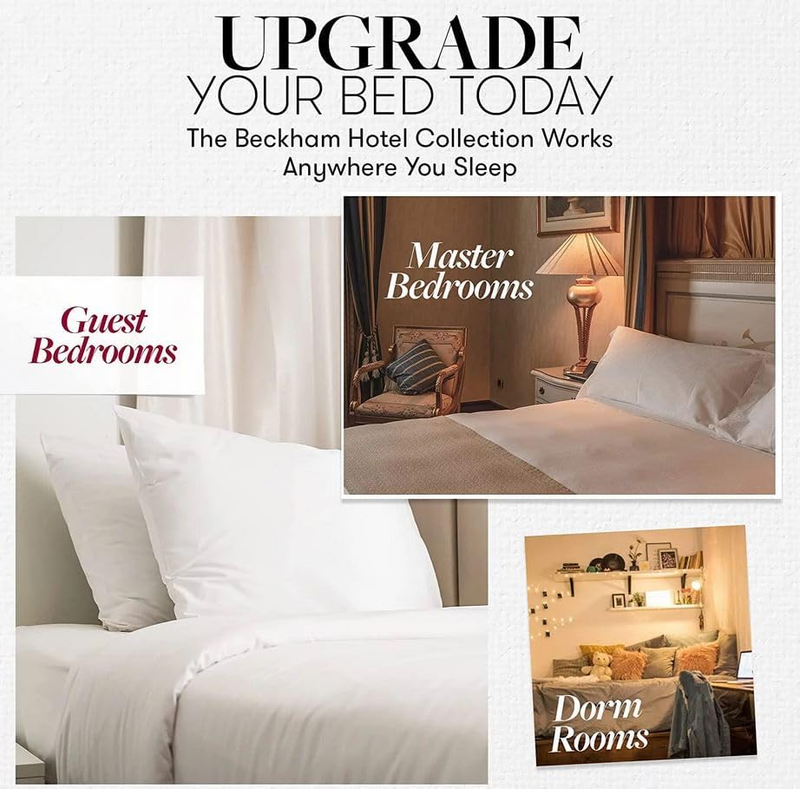 Beckham Hotel Collection Bed Pillows Standard Queen Set of 2 Down Alternative8