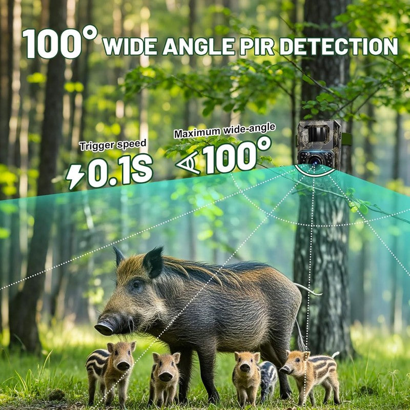 WiFi Trail Camera 48MP Bluetooth Night Vision Hunting Cam Rechargeable5