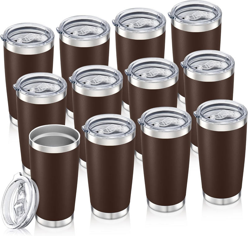 20oz Stainless Steel Tumbler 12 Pack Vacuum Insulated Coffee Cups0