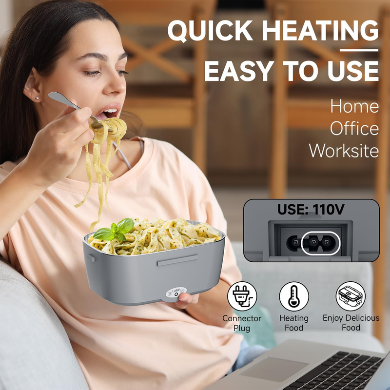 Electric Lunch Box for Adults   Fast Heating Portable Food Warmer with 2 of 53Oz6
