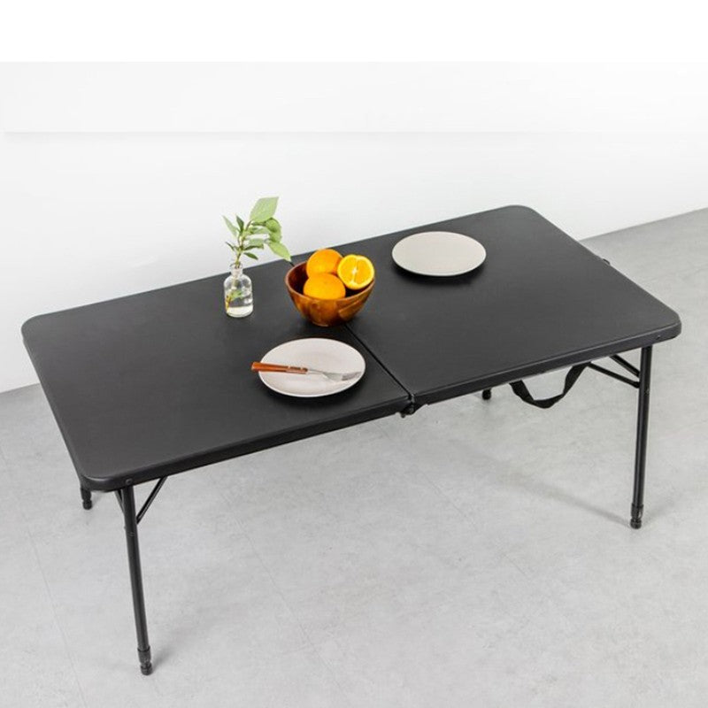4 Foot Fold-In-Half Adjustable Folding Table, Rich Black10