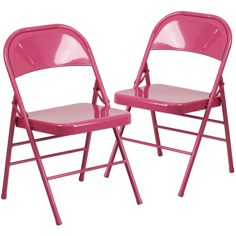2 Pack HERCULES COLORBURST Series Shockingly Fuchsia Triple Braced & Double Hing11