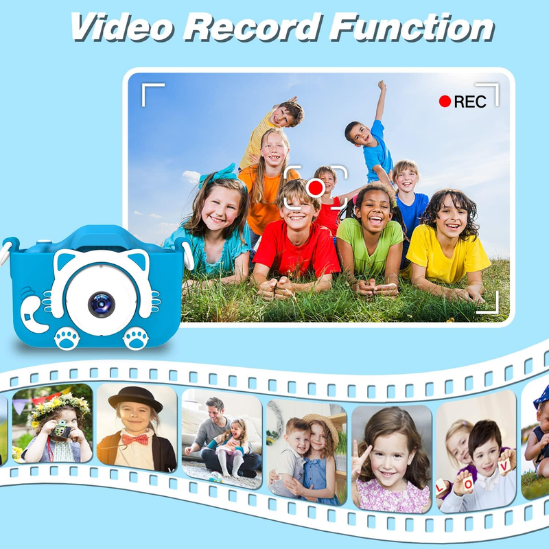 Kids Digital Camera Toy 32GB SD Card Video Camcorder Cartoon Case5