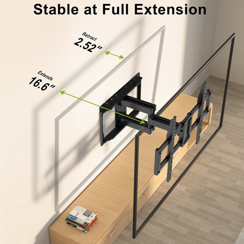 Full Motion TV Wall Mount for 47 90 Inch Tvs Swivels Tilts Extension Rotation Ho2