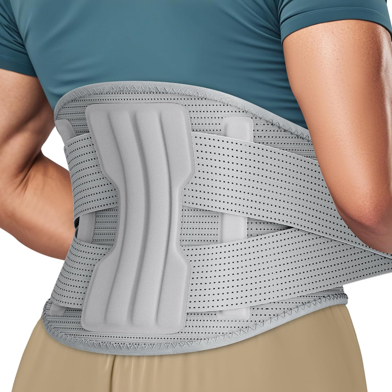 Compression Back Brace Medium Gray –  Lumbar Support for Pain & Sciatica7