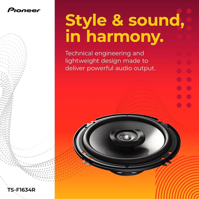 F Series TS F1634R 6.5” 2 Way Speakers (Pair) – 200W Max, Balanced Sound + Smoot2