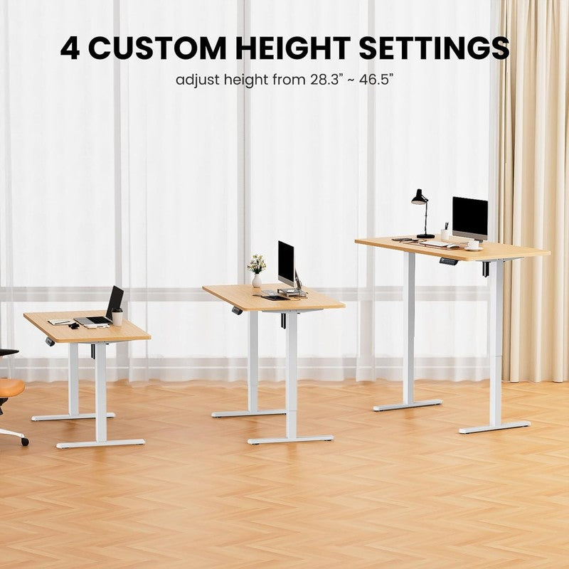 Electric Standing Desk Frame 4 Memory Height Adjustable Up to 47.2" White5