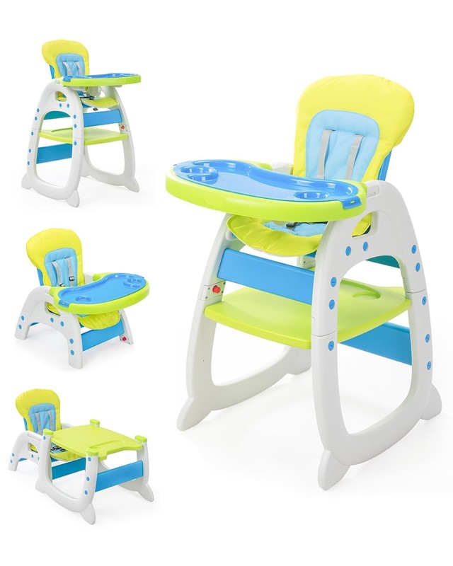 3 in 1 Baby High Chair Adjustable Toddler Feeding Chair Easy Clean for Babies1