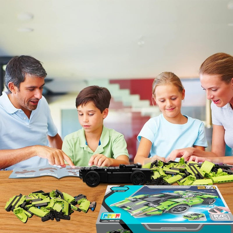 STEM 2 in 1 Remote Control Racer Building Blocks Toy Ages 6–9+3