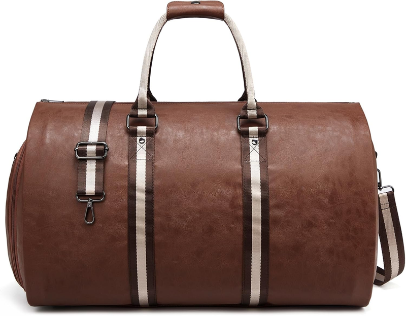 Men Leather 2in1 Garment Duffle Bag Waterproof Suit Travel Carry On8