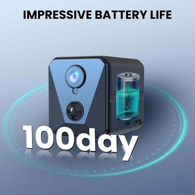 4K HD Mini Security Camera with Night Vision & 100 Days Battery Life3