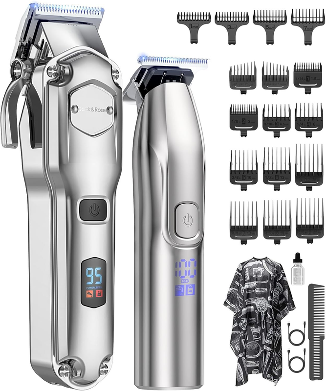 Cordless Hair Clippers & Trimmer Set for Men | Professional Barber Kit0