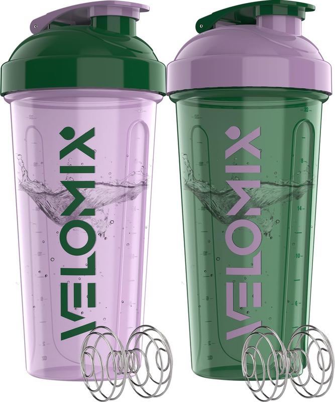 2 Pack 28oz Protein Shaker Bottles Wire Whisk Leakproof Flower Set0
