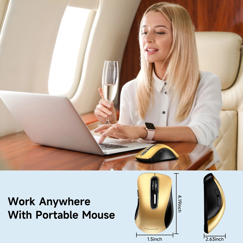 2.4GHz Wireless Mouse 1200 DPI 5 Button USB Receiver PC Laptop Bumblebee4