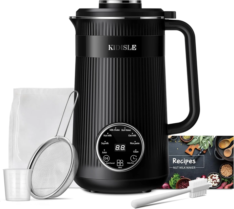 32oz Automatic Soy & Plant Milk Maker, Almond, Oat, Coconut, Non Dairy, Black0