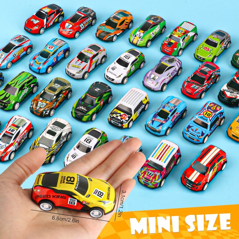 30PCS Mini Car Toys, Pull Back Car Set, Toy Gift for Boys 3 4 5 6 Years Old4