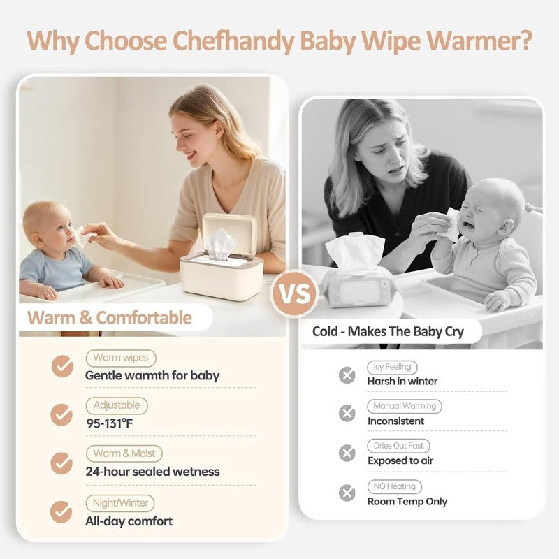 Baby Wipe Warmer 3 Mode Temp Silent Heating Large Capacity Yellow2