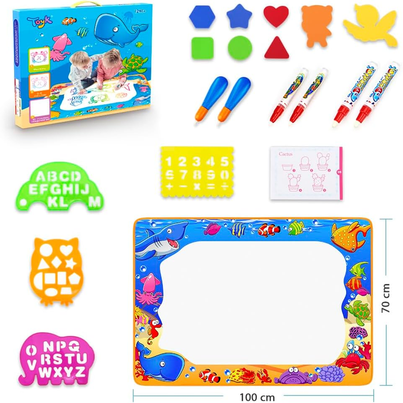 Water Doodle Mat Kids Drawing Painting Mat Magic Pen Educational Toy1