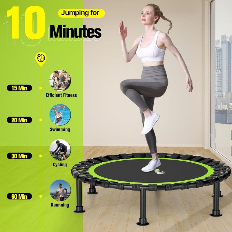 Foldable Mini Trampoline for Kids & Adults - 440Lbs Capacity Indoor Fitness5