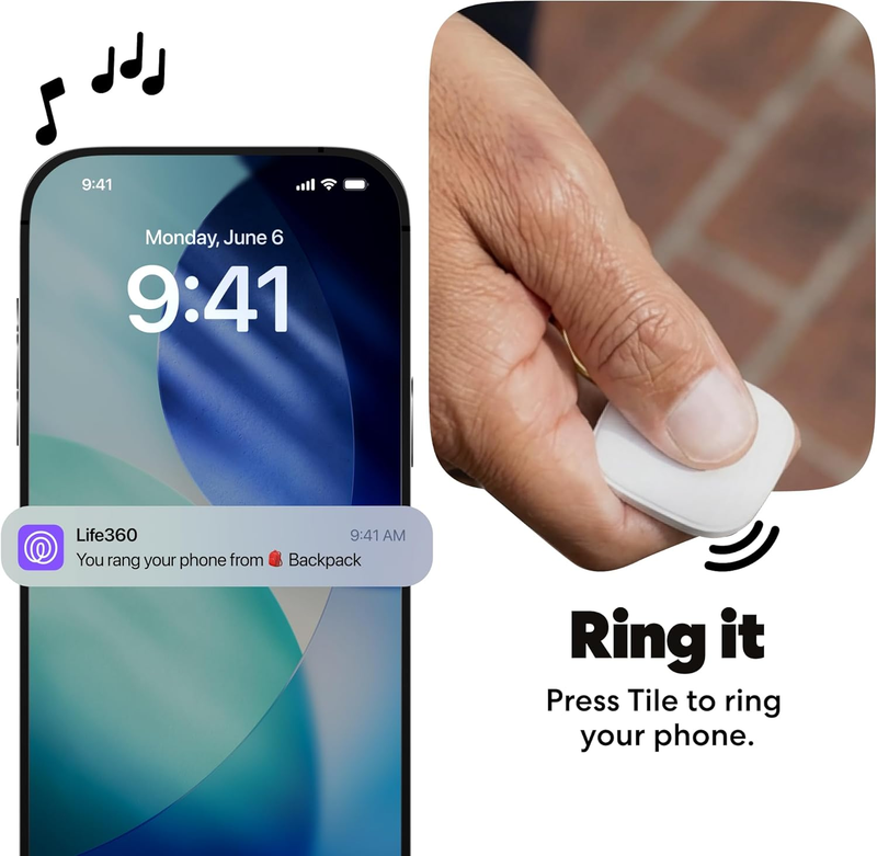 Bluetooth Tracker Tile Mate Key Finder Item Locator iOS Android White4