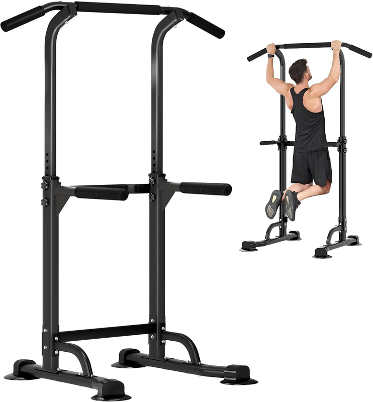 Dlandhome Power Tower Pull Up Dip Station, Adjustable Height Home Gym Stand8
