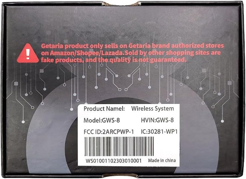 2.4GHz Wireless Guitar System Rechargeable Transmitter Receiver for Guitar/Bass6