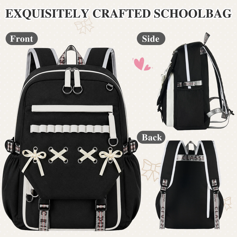 School Backpack for Teens Middle School Bookbag Students Lightweight Durable Cas6
