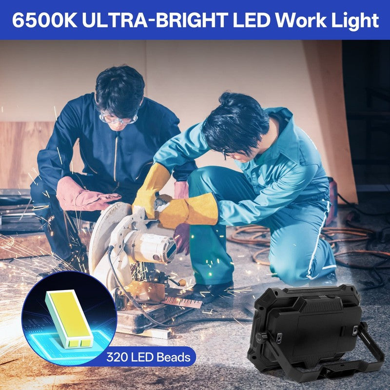 Rechargeable LED Work Light 12000Mah, 10000LM Portable Magnetic Work Light 320 L2
