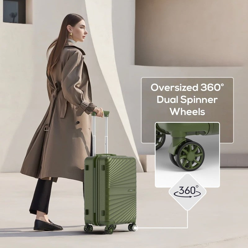 4 Piece Hardshell Luggage Set Spinner Wheels TSA Lock Lightweight Durable Green5