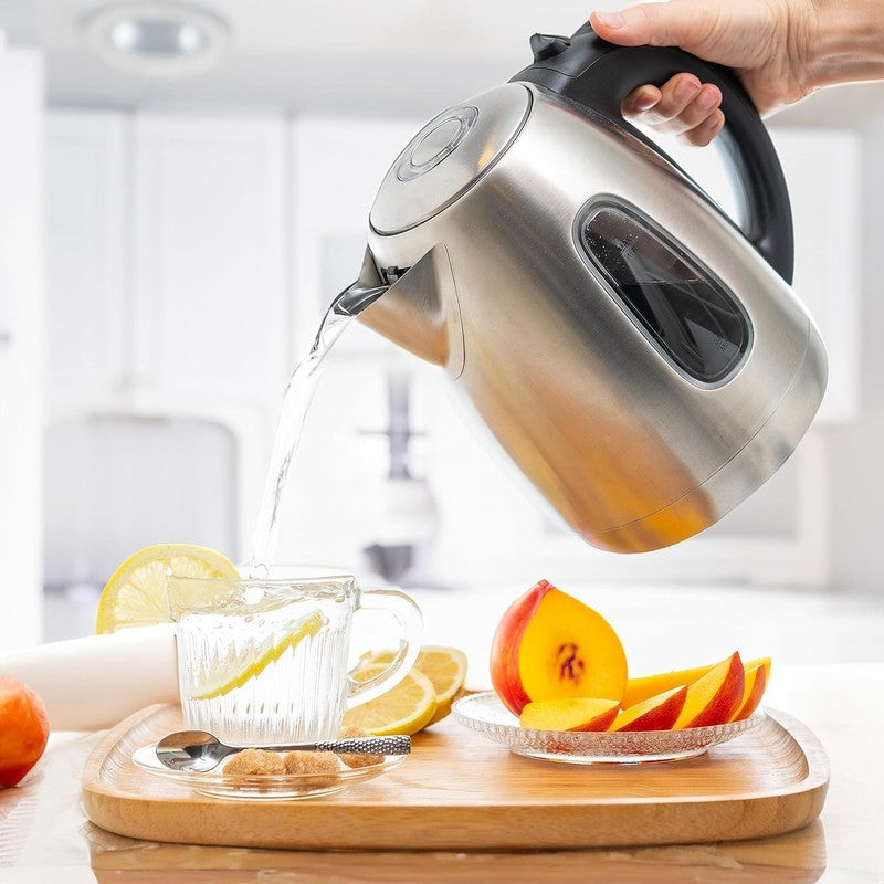 Electric Kettle 1.7L 1500W Stainless Steel Cordless Fast Boil Auto Shut Off5