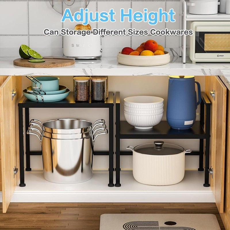 17.3" Metal Storage Shelves Heavy Duty 150lb Adjustable Kitchen Utility Rack3