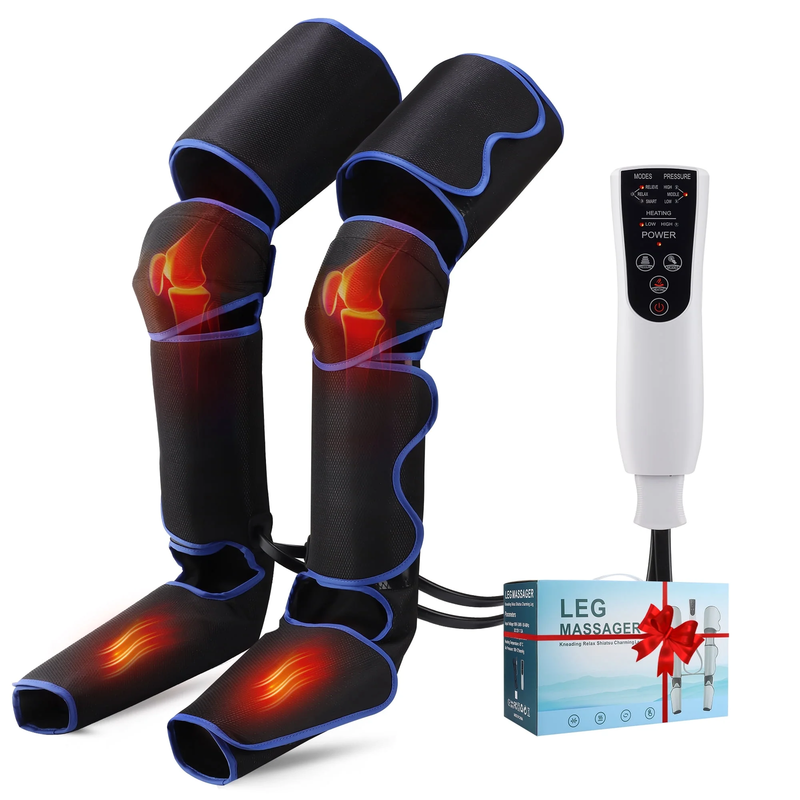 Heated Air Compression Leg Massager Boots Foot Calf Thigh 3 Modes0
