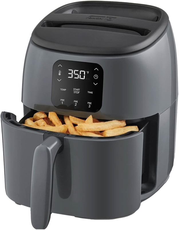 Tasti Crisp Electric Air Fryer Oven 2.6 Qt Digital 1000W Compact Grey9