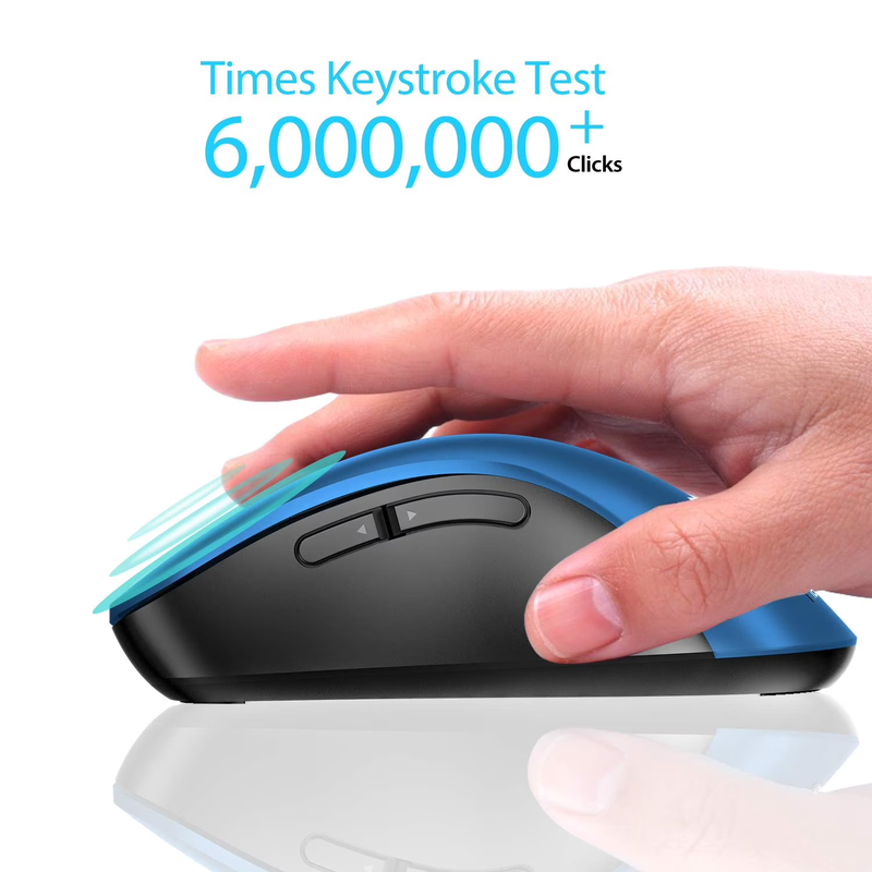 Wireless Optical Mouse 1400 DPI 5 Button USB Receiver for PC Laptop Blue1