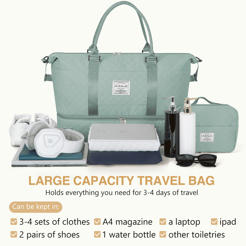 Weekender Bags for Women, Travel Duffel Bags with Shoe Compartment, Personal Ite5