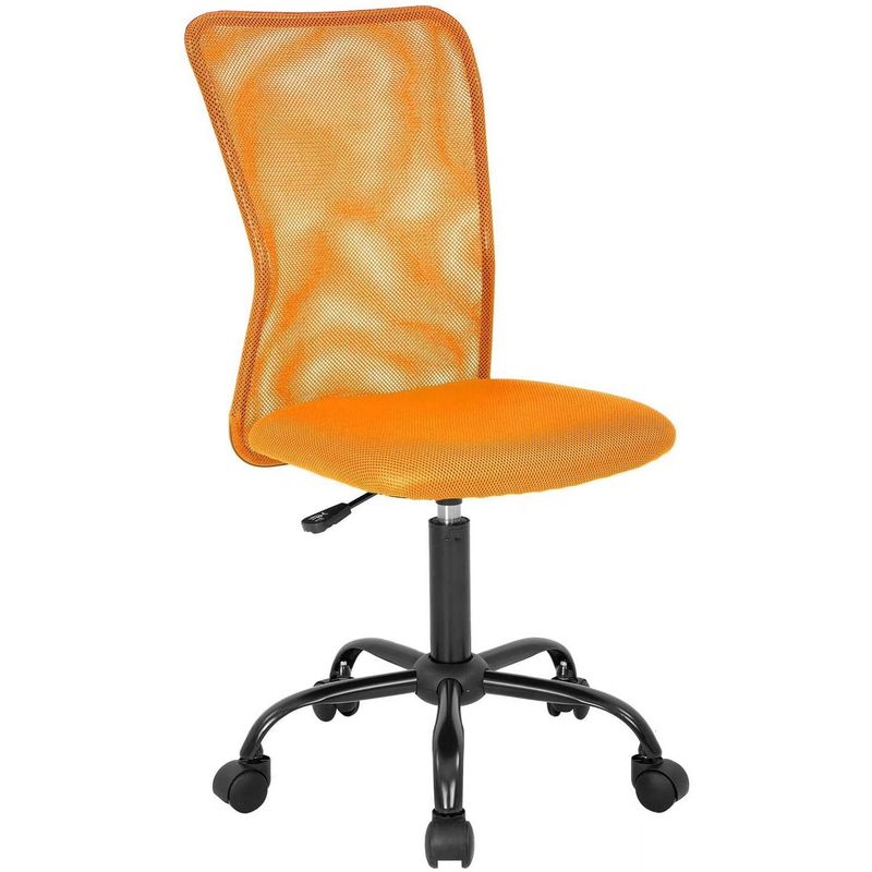 Ergonomic Armless Office Chair with Adjustable Height, Lumbar Support for Adults0