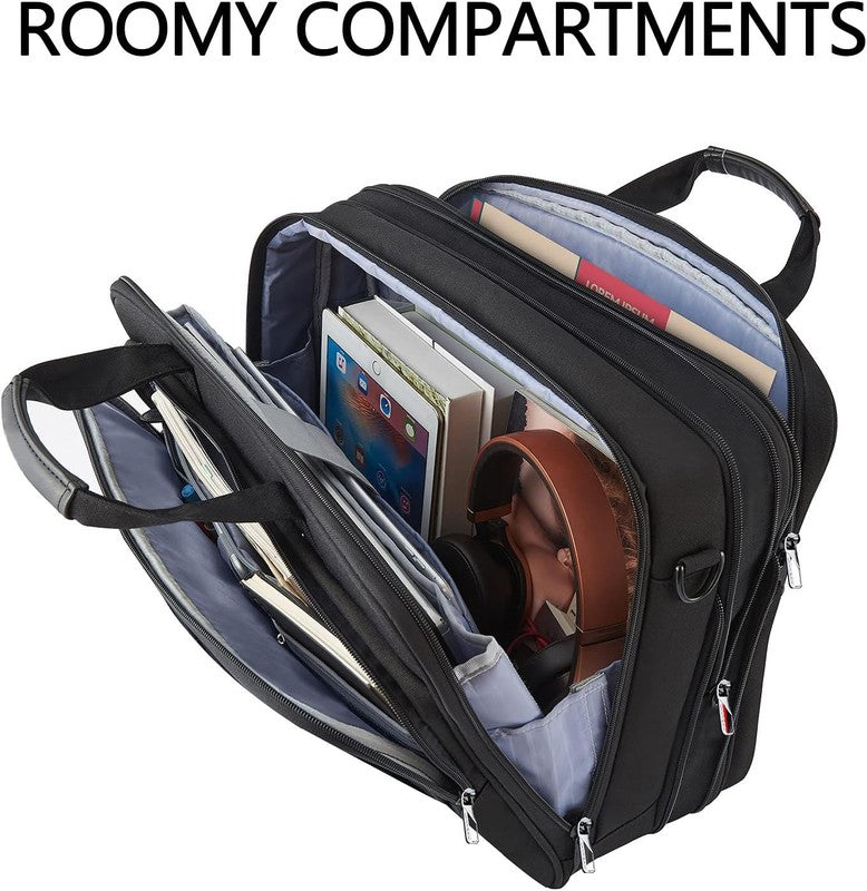 Laptop Briefcase Premium Laptop Case Fits up to 17.3 Inch Business Shoulder Bag 3