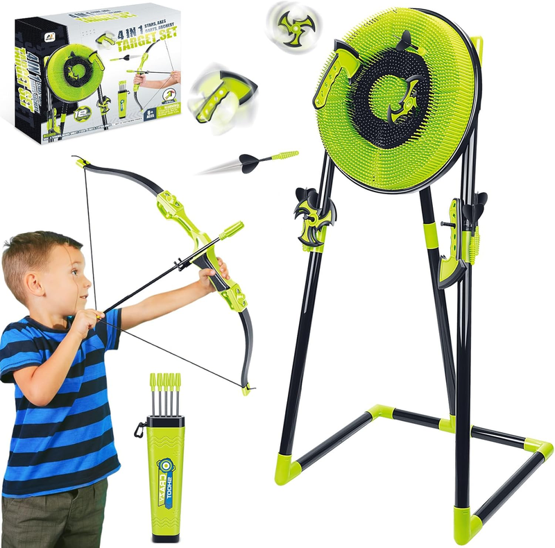 Axe Throwing Game Set Backyard Target Axes Ninja Stars Archery Family8