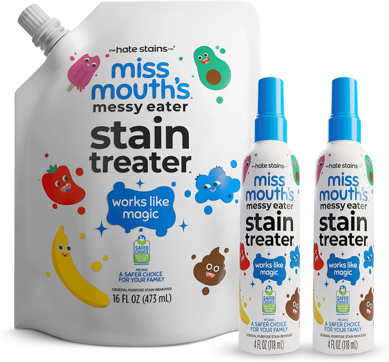 Miss Mouth Messy Eater Stain Remover Kit 2 Spray + 16oz Refill Baby0