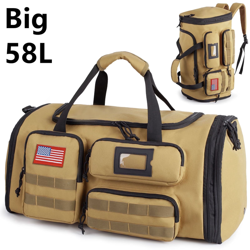 58L Sports Travel Duffle Bag with Shoes Compartment,Water Resistant Sports Gym8