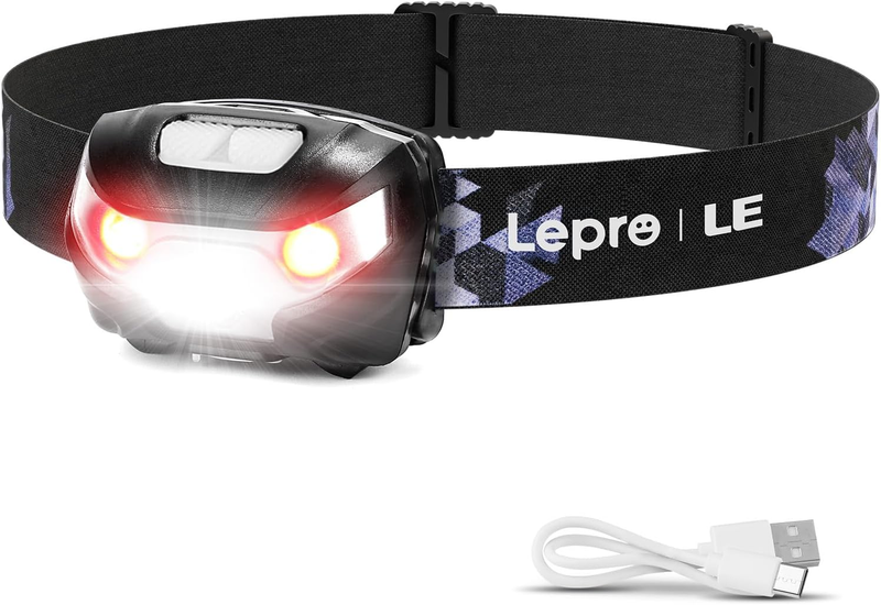Super Bright Rechargeable LED Headlamp - 5 Modes, Waterproof, USB Included9